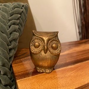 Vintage Brass Owl Figurine and Paperweight
